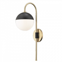 Mitzi HL249101-AGB/BK - Renee Plug-in Sconce