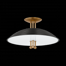 Troy Orange C4416-PBR/SBK - LARKIN Semi Flush