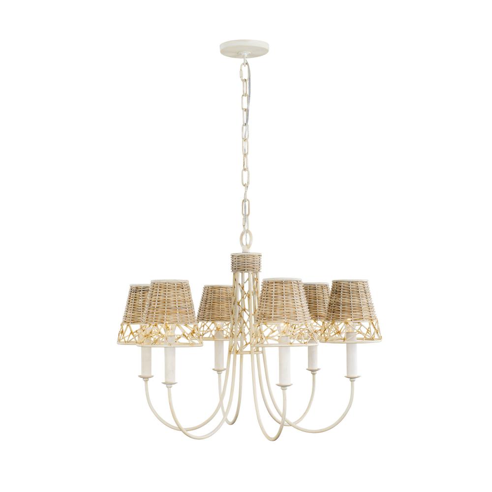 Cayman 6-Lt Chandelier - Country White