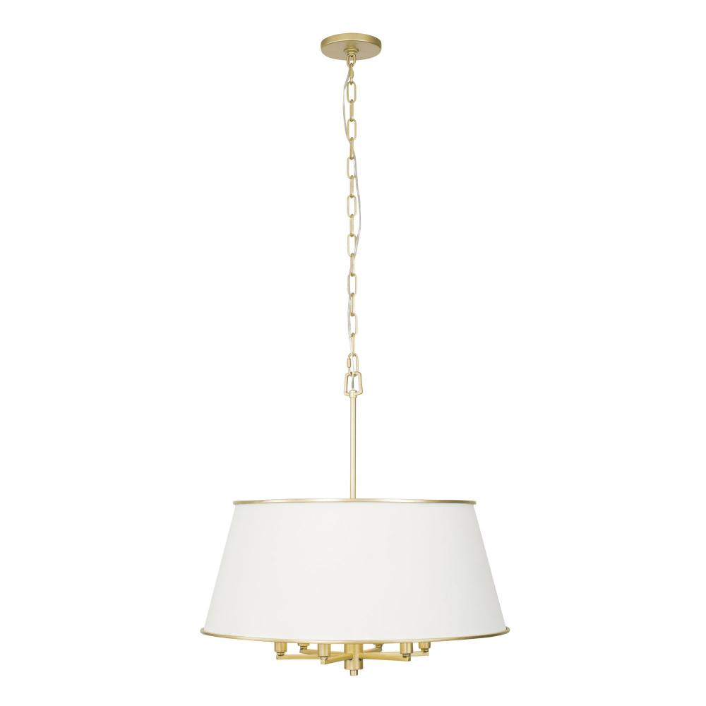 Coco 6-Lt Pendant - Matte White/French Gold