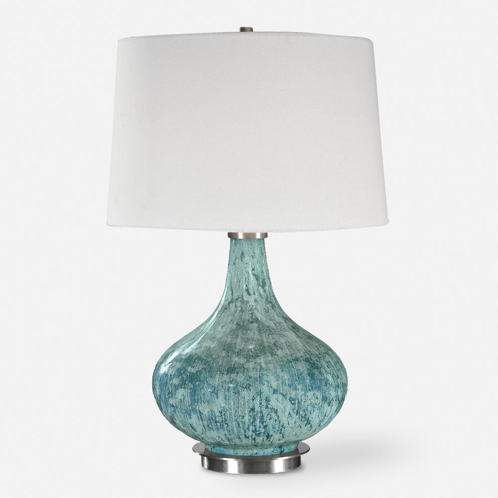 Celinda Blue Gray Glass Lamp