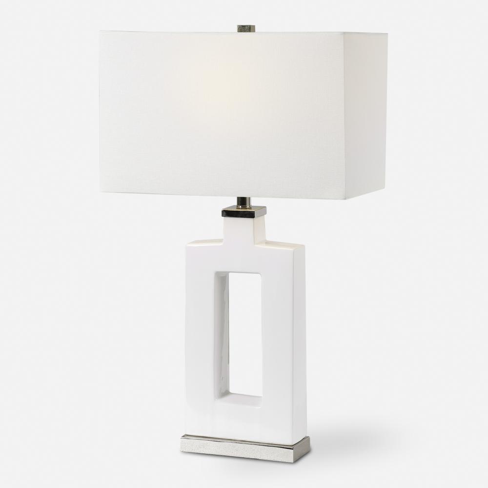 Uttermost Entry Modern White Table Lamp