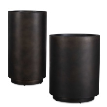 Uttermost 18276 - Uttermost Volcan Matte Bronze Outdoor Planters Set/2