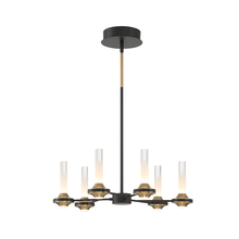 Eurofase Gold US 45712-012 - Torcia 12 Light Chandelier in Black and Brass