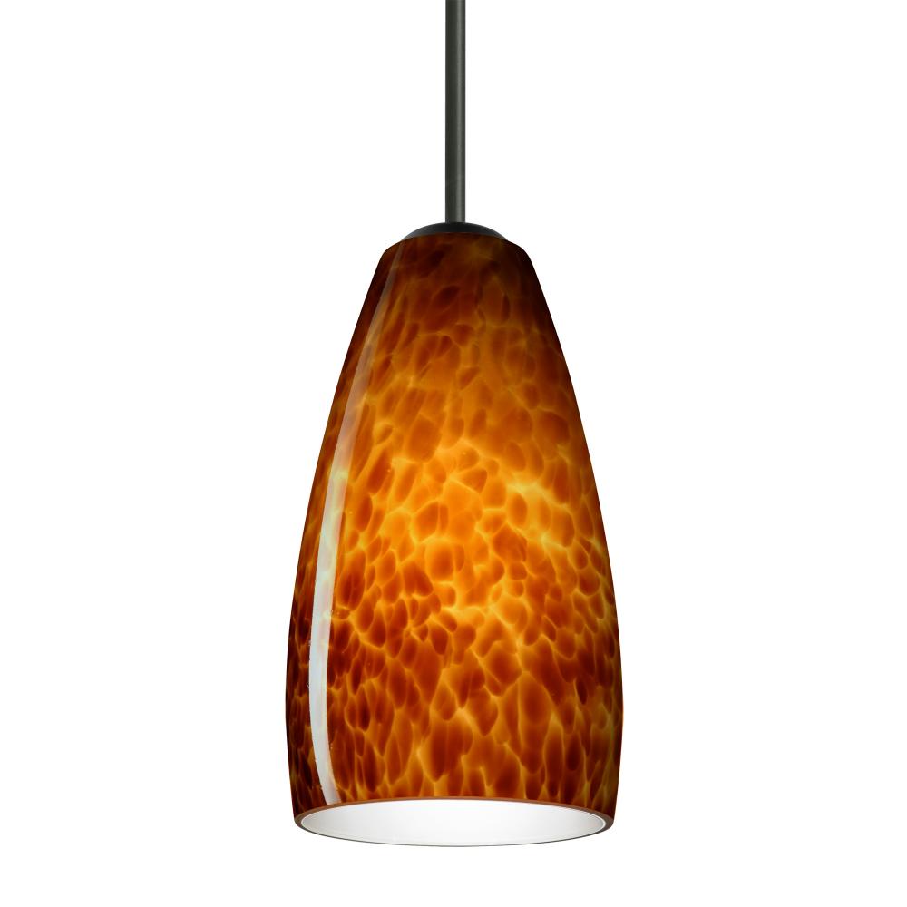 Besa Chrissy Pendant Black Amber Cloud 1x50W MAX E12 Base