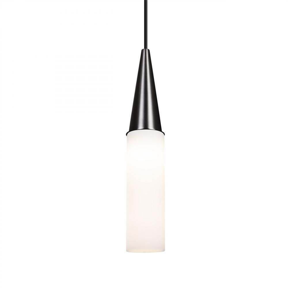 Besa Metro 14 Pendant, Opal Matte, Black Finish, 1x60W MAX E26 Base