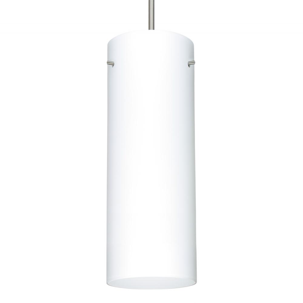 Besa Pendant Stilo 18 Satin Nickel Opal Matte 1x150W Medium Base A21