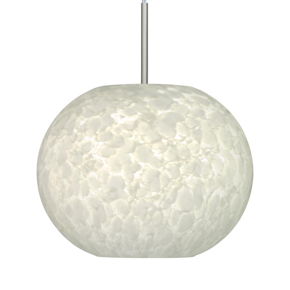 Besa Luna LED Pendant Carrera Satin Nickel 1x9W LED, 15Ft. Cord