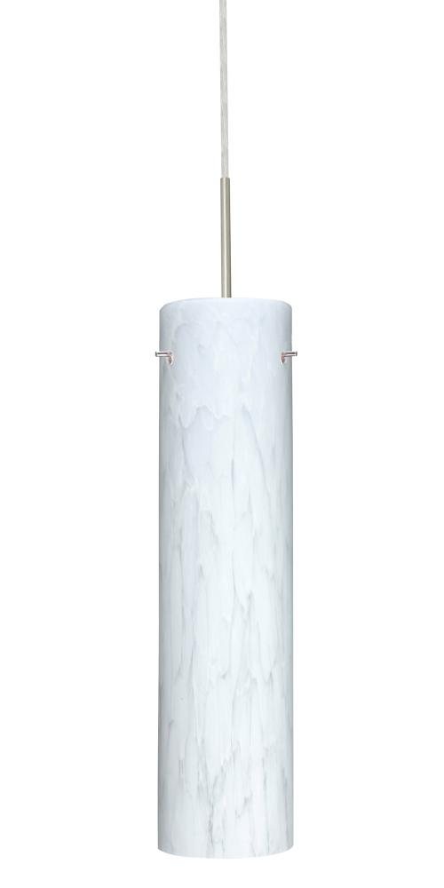 Besa Stilo 16 LED Pendant 1Jt Carrera Satin Nickel 1x9W LED, 15Ft. Cord