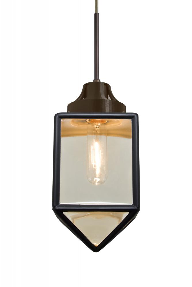 Besa, Bravo Cord Pendant, Black/Gold Bubble, Bronze Finish, 1x60W Medium Base