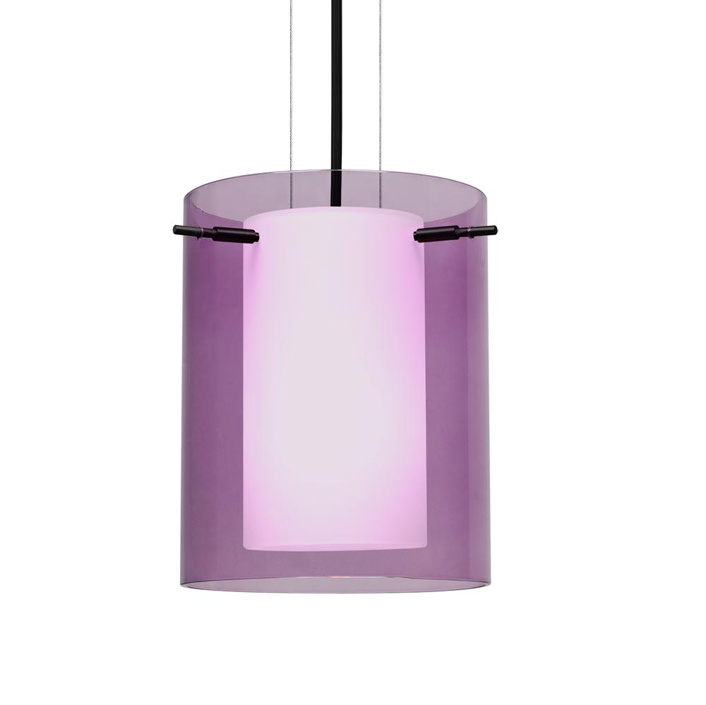 Besa Pendant Pahu 8 Black Transparent Amethyst 1x100W MAX E26 Base