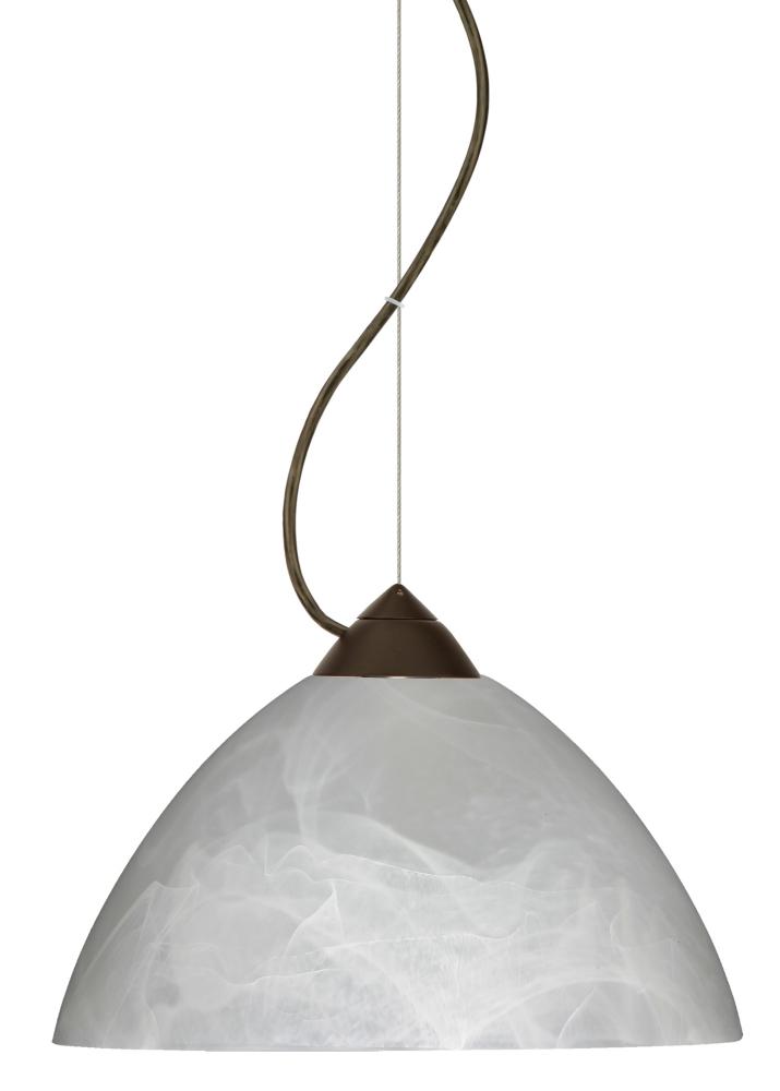 Besa Tessa Cable Pendant Marble Bronze 1x75W Medium Base