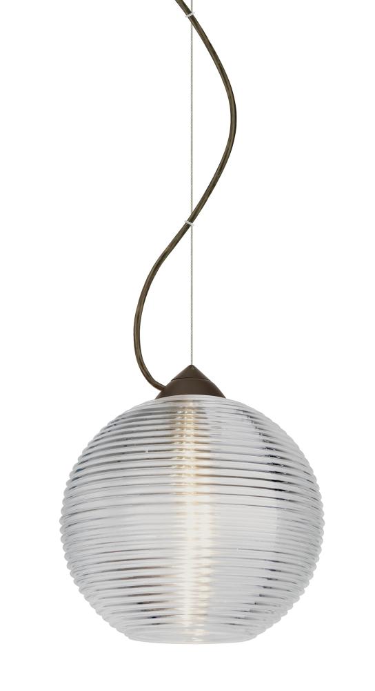 Besa Kristall 8 Pendant Bronze Clear 1x9W LED