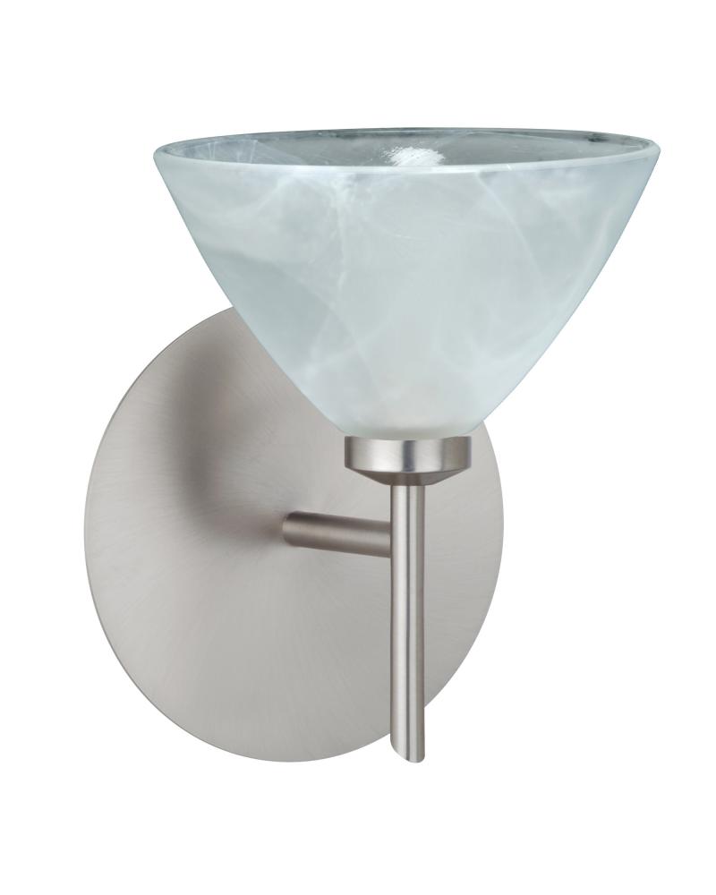 Besa Wall Domi Satin Nickel Marble 1x5W LED