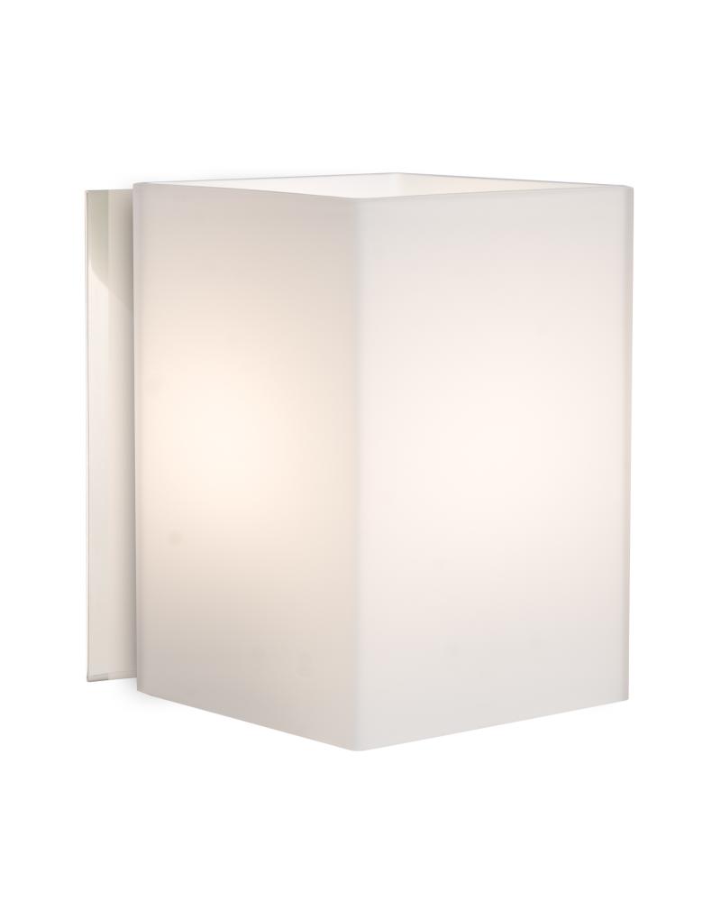 Besa, Tito Mini Sconce, Opal Matte, Chrome Finish, 1x5W LED