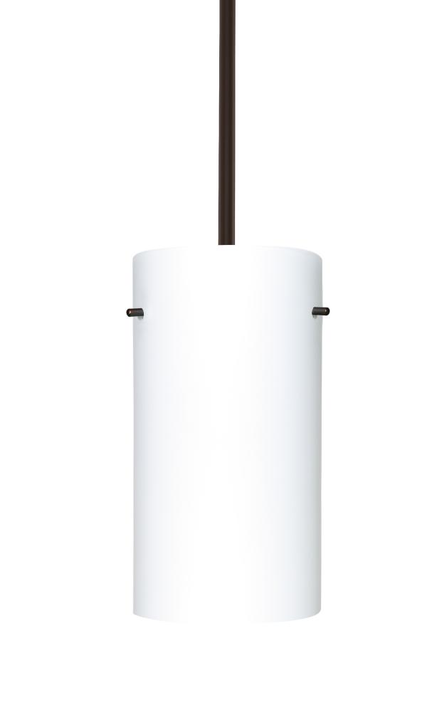 Besa Stem Pendant Stilo 12 Bronze Opal Matte 1x150W Medium Base A21