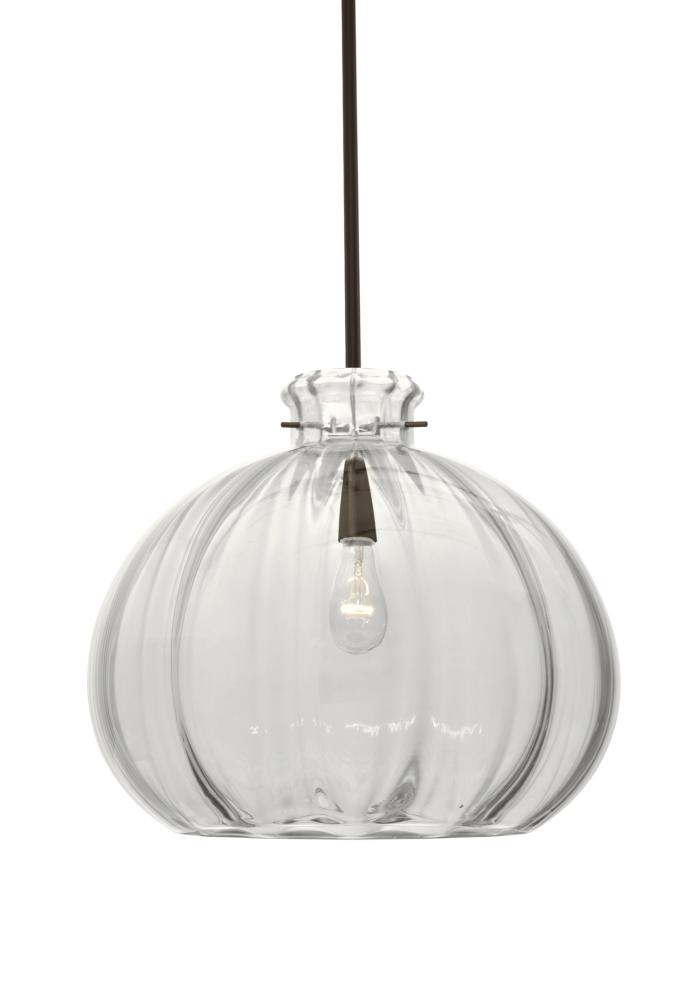 Besa Stem Pendant Pinta 12 Clear Bronze 1x100W Medium Base