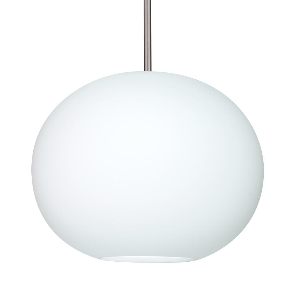 Besa Jordo LED Pendant 1Tt Opal Matte Satin Nickel 1x11W LED, 15Ft. Cord