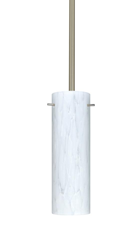 Besa Stem Copa Pendant Satin Nickel Carrera 1x40W Halogen