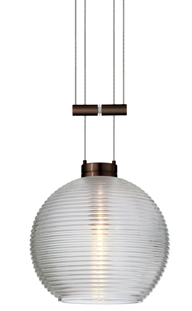 Besa Pendant Kristall 6 Bronze Clear 1x35W Halogen