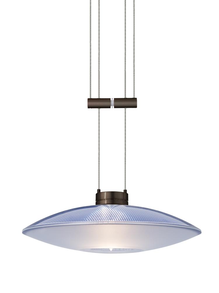 Besa Pendant Spazio Bronze Blue/Frost 1x50W Halogen