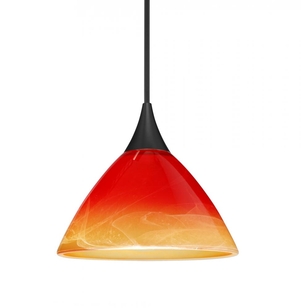 Besa Pendant Domi, Black Finish, Solare 1x50W MAX GY6.35 Base