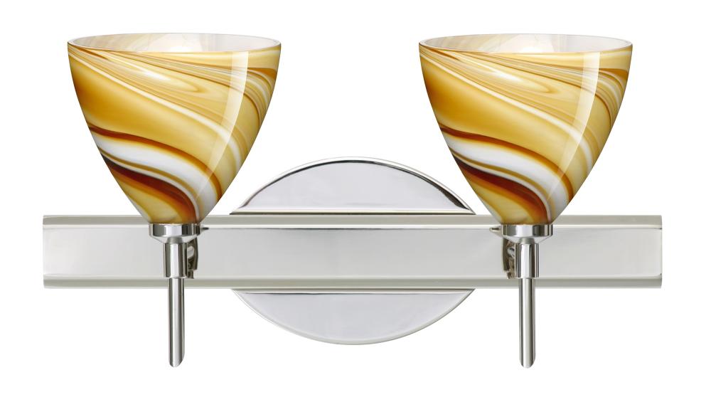 Besa Wall Mia Chrome Honey 2x5W LED