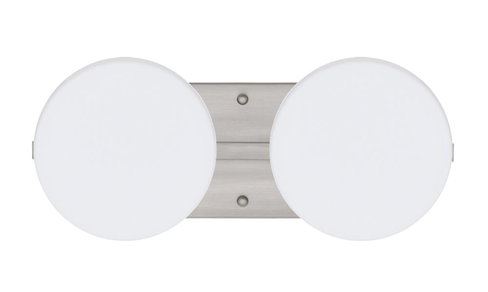 Besa Wall Ciro Satin Nickel Opal Matte 2x5W LED