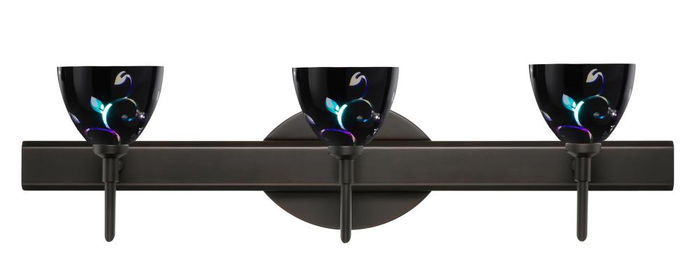 Besa Divi Wall 3SW Black Dicro Vine Bronze 3x5W LED