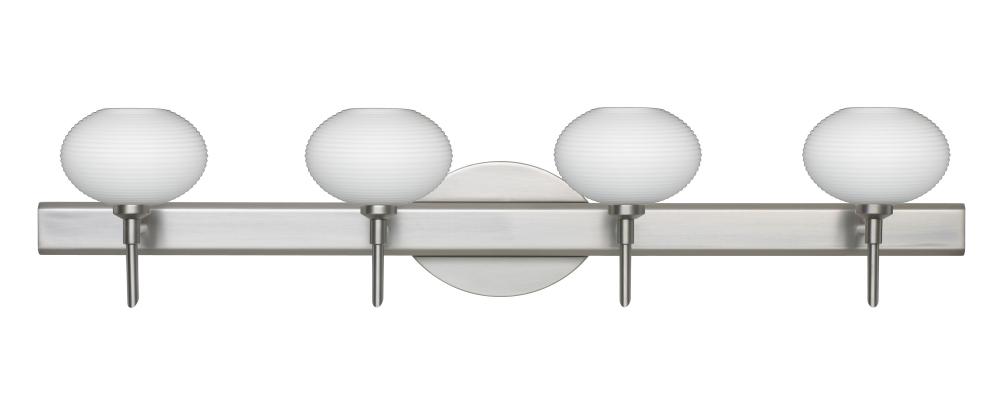 Besa Wall Lasso Satin Nickel Opal Matte 4x5W LED