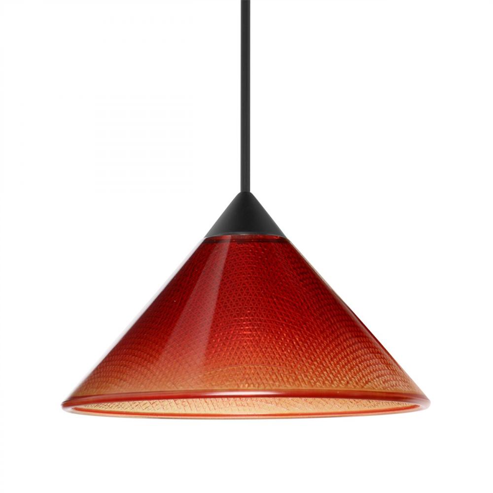 Besa Pendant Kona, Black Finish, Sunset 1x50W MAX GY6.35 Base