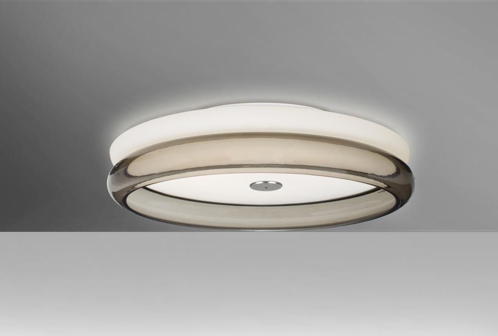 Besa, Topper 12 Ceiling, Opal/Smoke,  Finish, 1x16W LED