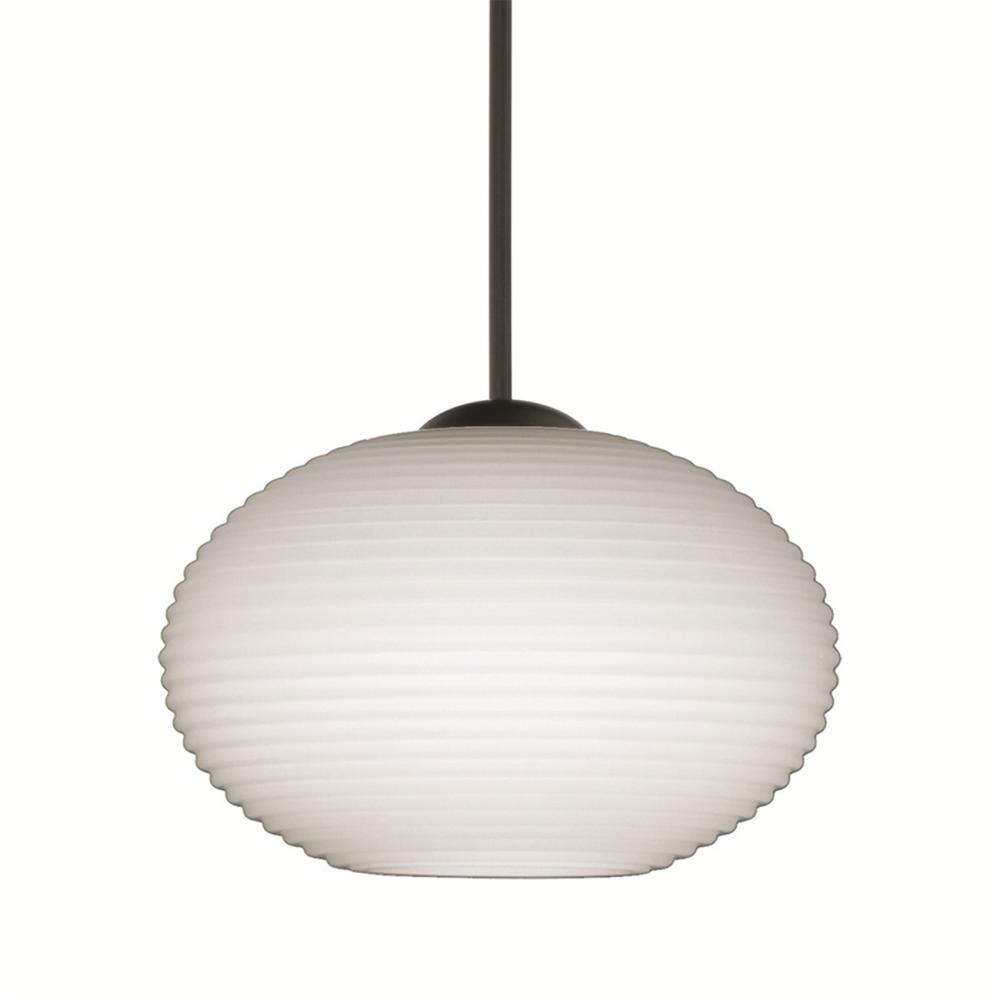 Besa Pendant For Multiport Canopy Lasso, Black Finish, Opal Matte 1x50W MAX GY6.35 Base