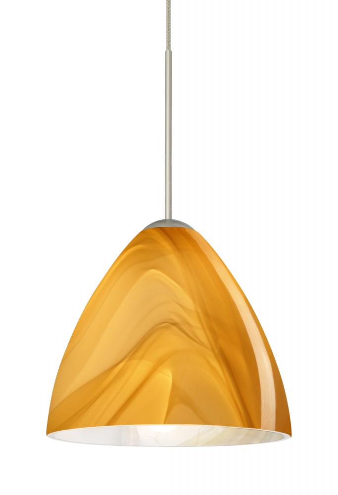 Besa Pendant Mia Satin Nickel Honey 1x5W LED