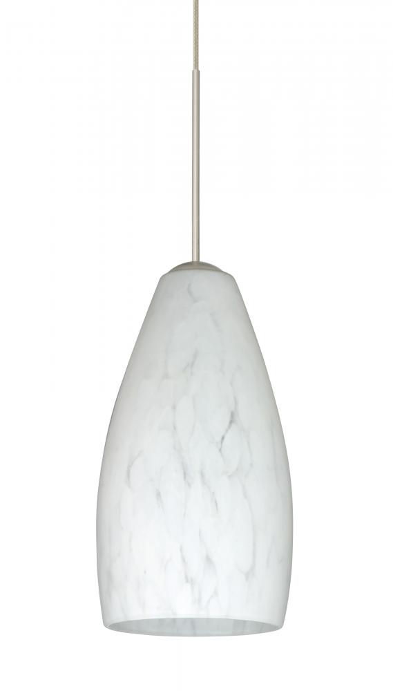 Besa Pendant Karli Satin Nickel Carrera 1x50W Halogen, 15Ft. Cord