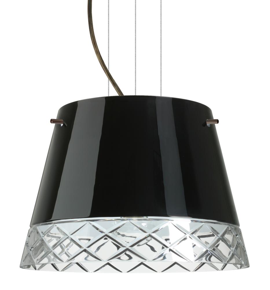 Besa Pendant Amelia 12 Bronze Black/Hand-Cut 1x100W A19