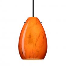 Besa Lighting 1BC-1713HB-BK - Besa Pendant Pera 6, Black Finish, Habanero 1x50W Candelabra
