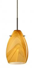 Besa Lighting 1BC-1713HN-LED-BR - Besa Pendant Pera 6 Bronze Honey 1x5W LED
