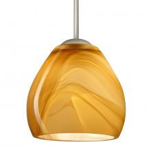 Besa Lighting 1BC-4122HN-MED-SN - Besa Bolla Pendant Honey Satin Nickel 1x40W B10 Medium base