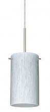 Besa Lighting 1BC-440419-SN-L - Besa Stilo 7 Pendant Satin Nickel Carrera 1x50W Candelabra, 15Ft. Cord