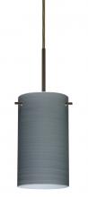 Besa Lighting 1BC-4404TN-LED-BR-L - Besa Stilo 7 LED Pendant Titan Bronze 1x9W LED, 15Ft. Cord