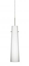 Besa Lighting 1BC-567407-SN-L - Besa Camino Pendant Satin Nickel Opal Matte 1x40W Candelabra, 15Ft. Cord