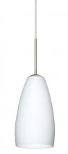 Besa Lighting 1BT-150907-LED-SN - Besa Chrissy Pendant Satin Nickel Opal Matte 1x9W LED