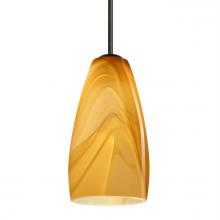 Besa Lighting 1BT-1509HN-BK - Besa Chrissy Pendant Black Honey 1x50W MAX E12 Base