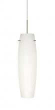 Besa Lighting 1BT-412107-MED-SN-L - Besa Tu Tu Pendant Satin Nickel Opal Matte 1x40W B10 Med, 15Ft. Cord