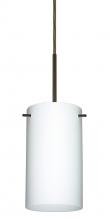 Besa Lighting 1BT-440407-BR-L - Besa Stilo 7 Pendant Bronze Opal Matte 1x50W E12 base, 15Ft. Cord