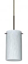 Besa Lighting 1BT-440419-LED-BR-L - Besa Stilo 7 LED Pendant Carrera Bronze 1x9W LED, 15Ft. Cord