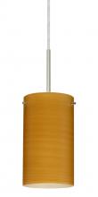 Besa Lighting 1BT-4404OK-SN-L - Besa Stilo 7 Pendant Satin Nickel Oak 1x50W Candelabra, 15Ft. Cord