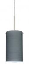 Besa Lighting 1BT-4404TN-LED-SN-L - Besa Stilo 7 LED Pendant Titan Satin Nickel 1x9W LED, 15Ft. Cord