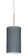 Besa Lighting 1BT-4404TN-MED-SN-L - Besa Stilo 7 Pendant Satin Nickel Titan 1x40W B10 Med, 15Ft. Cord
